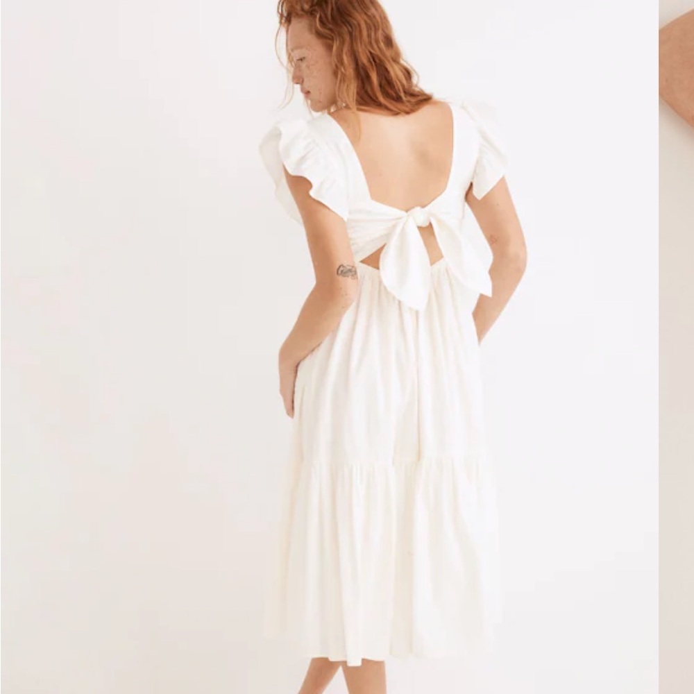 Madewell Ruffle Strip Dress - Picture 2 of 8